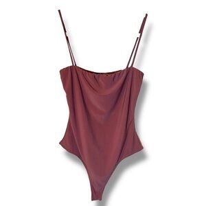 Nasty Gal Burgundy Bodysuit